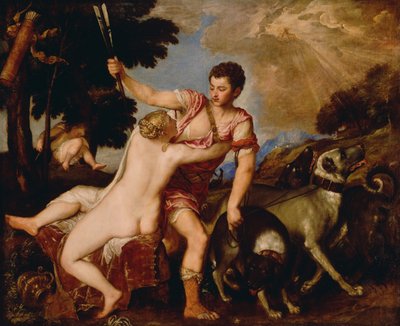 Venus and Adonis by Tiziano Vecelli